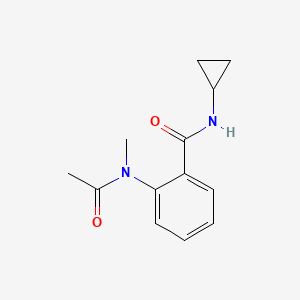 molecular formula C13H16N2O2 B7474666 2-[acetyl(methyl)amino]-N-cyclopropylbenzamide 