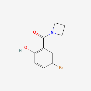 molecular formula C10H10BrNO2 B7474674 Azetidin-1-yl-(5-bromo-2-hydroxyphenyl)methanone 