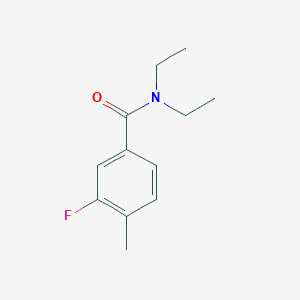 molecular formula C12H16FNO B7474681 N,N-diethyl-3-fluoro-4-methylbenzamide 