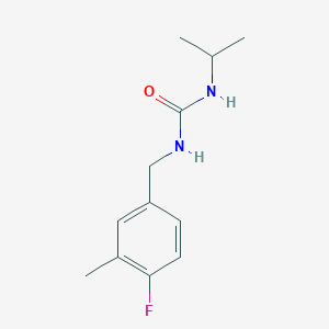 molecular formula C12H17FN2O B7474687 1-[(4-Fluoro-3-methylphenyl)methyl]-3-propan-2-ylurea 