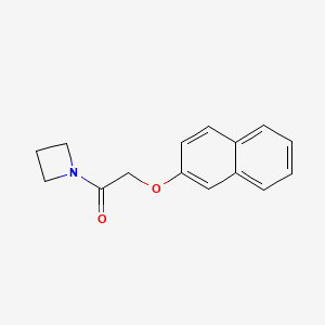 molecular formula C15H15NO2 B7474690 1-(Azetidin-1-yl)-2-naphthalen-2-yloxyethanone 