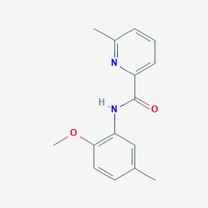 molecular formula C15H16N2O2 B7474695 N-(2-methoxy-5-methylphenyl)-6-methylpyridine-2-carboxamide 