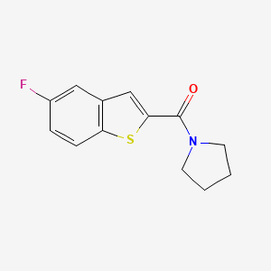 molecular formula C13H12FNOS B7474724 (5-Fluoro-1-benzothiophen-2-yl)-pyrrolidin-1-ylmethanone 