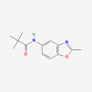molecular formula C13H16N2O2 B7474728 2,2-dimethyl-N-(2-methyl-1,3-benzoxazol-5-yl)propanamide 