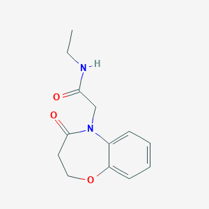 molecular formula C13H16N2O3 B7474735 N-ethyl-2-(4-oxo-2,3-dihydro-1,5-benzoxazepin-5-yl)acetamide 