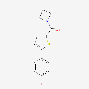molecular formula C14H12FNOS B7474738 Azetidin-1-yl-[5-(4-fluorophenyl)thiophen-2-yl]methanone 
