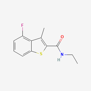 molecular formula C12H12FNOS B7474768 N-ethyl-4-fluoro-3-methyl-1-benzothiophene-2-carboxamide 