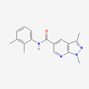 molecular formula C17H18N4O B7474773 N-(2,3-dimethylphenyl)-1,3-dimethylpyrazolo[3,4-b]pyridine-5-carboxamide 