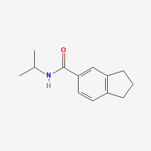 molecular formula C13H17NO B7474781 N-propan-2-yl-2,3-dihydro-1H-indene-5-carboxamide 