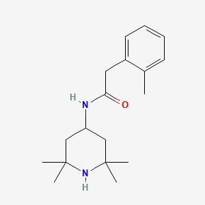 molecular formula C18H28N2O B7474792 2-(2-methylphenyl)-N-(2,2,6,6-tetramethylpiperidin-4-yl)acetamide 