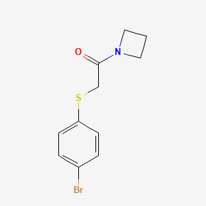 molecular formula C11H12BrNOS B7474830 1-(Azetidin-1-yl)-2-(4-bromophenyl)sulfanylethanone 