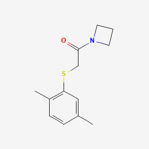 molecular formula C13H17NOS B7474835 1-(Azetidin-1-yl)-2-(2,5-dimethylphenyl)sulfanylethanone 