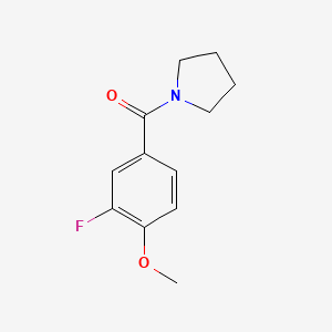 molecular formula C12H14FNO2 B7474847 (3-Fluoro-4-methoxyphenyl)-pyrrolidin-1-ylmethanone 