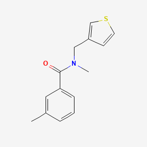 molecular formula C14H15NOS B7474854 N,3-dimethyl-N-(thiophen-3-ylmethyl)benzamide 
