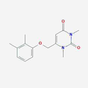 molecular formula C15H18N2O3 B7474870 6-[(2,3-Dimethylphenoxy)methyl]-1,3-dimethylpyrimidine-2,4-dione 