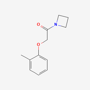 molecular formula C12H15NO2 B7474880 1-(Azetidin-1-yl)-2-(2-methylphenoxy)ethanone 