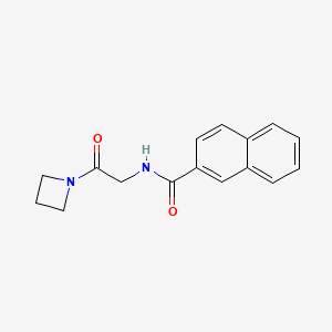 molecular formula C16H16N2O2 B7474885 N-[2-(azetidin-1-yl)-2-oxoethyl]naphthalene-2-carboxamide 