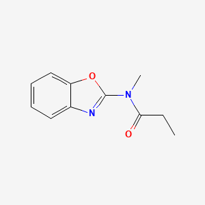 molecular formula C11H12N2O2 B7474895 N-(1,3-benzoxazol-2-yl)-N-methylpropanamide 