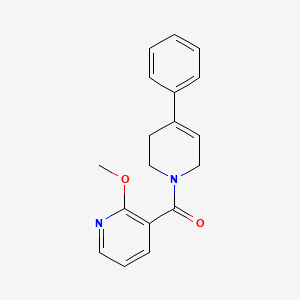 molecular formula C18H18N2O2 B7474907 (2-methoxypyridin-3-yl)-(4-phenyl-3,6-dihydro-2H-pyridin-1-yl)methanone 
