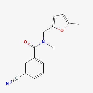 molecular formula C15H14N2O2 B7474909 3-cyano-N-methyl-N-[(5-methylfuran-2-yl)methyl]benzamide 