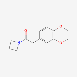 molecular formula C13H15NO3 B7474916 1-(Azetidin-1-yl)-2-(2,3-dihydro-1,4-benzodioxin-6-yl)ethanone 