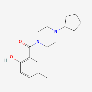 molecular formula C17H24N2O2 B7474921 (4-Cyclopentylpiperazin-1-yl)-(2-hydroxy-5-methylphenyl)methanone 