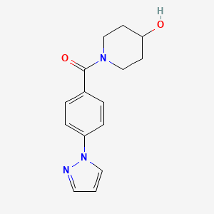 (4-Hydroxypiperidin-1-yl)-(4-pyrazol-1-ylphenyl)methanone