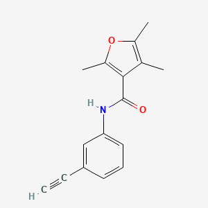 molecular formula C16H15NO2 B7474950 N-(3-ethynylphenyl)-2,4,5-trimethylfuran-3-carboxamide 