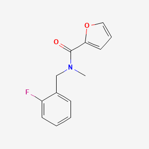 molecular formula C13H12FNO2 B7475002 N-[(2-fluorophenyl)methyl]-N-methylfuran-2-carboxamide 