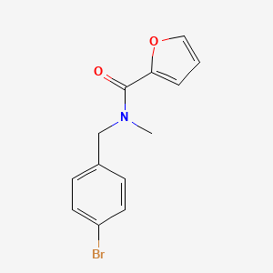 molecular formula C13H12BrNO2 B7475012 N-[(4-bromophenyl)methyl]-N-methylfuran-2-carboxamide 