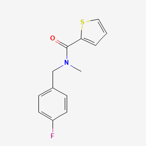 molecular formula C13H12FNOS B7475023 N-[(4-fluorophenyl)methyl]-N-methylthiophene-2-carboxamide 