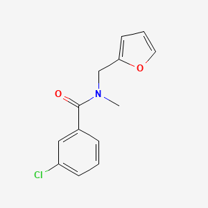 molecular formula C13H12ClNO2 B7475031 3-chloro-N-(furan-2-ylmethyl)-N-methylbenzamide 