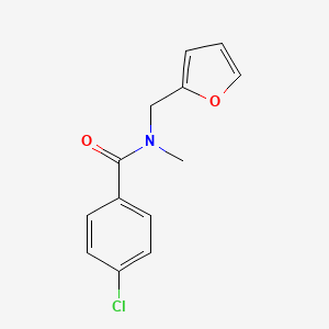 molecular formula C13H12ClNO2 B7475035 4-chloro-N-(furan-2-ylmethyl)-N-methylbenzamide 