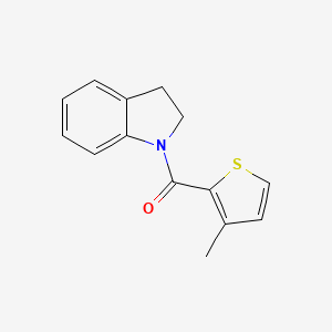 molecular formula C14H13NOS B7475043 2,3-Dihydroindol-1-yl-(3-methylthiophen-2-yl)methanone 