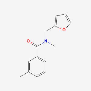 molecular formula C14H15NO2 B7475047 N-(furan-2-ylmethyl)-N,3-dimethylbenzamide 