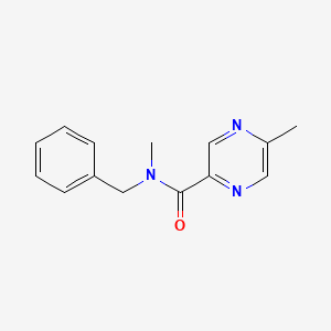 molecular formula C14H15N3O B7475055 N-benzyl-N,5-dimethylpyrazine-2-carboxamide 