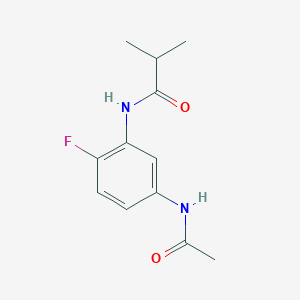 molecular formula C12H15FN2O2 B7475071 N-(5-acetamido-2-fluorophenyl)-2-methylpropanamide 