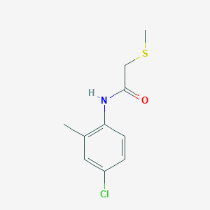 molecular formula C10H12ClNOS B7475086 N-(4-chloro-2-methylphenyl)-2-methylsulfanylacetamide 