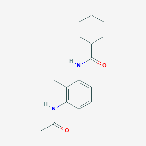 molecular formula C16H22N2O2 B7475099 N-(3-acetamido-2-methylphenyl)cyclohexanecarboxamide 