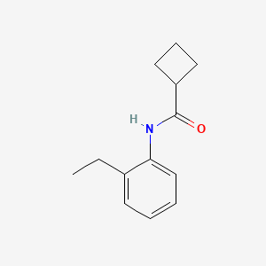 molecular formula C13H17NO B7475118 Cyclobutylcarboxamide, N-(2-ethylphenyl)- 
