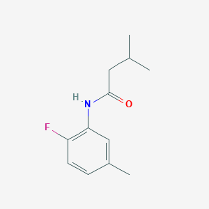 molecular formula C12H16FNO B7475123 N-(2-fluoro-5-methylphenyl)-3-methylbutanamide 