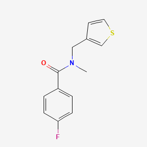molecular formula C13H12FNOS B7475127 4-fluoro-N~1~-methyl-N~1~-(3-thienylmethyl)benzamide 