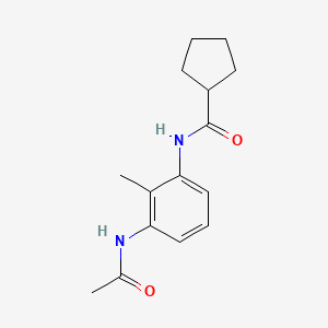 molecular formula C15H20N2O2 B7475129 N-(3-acetamido-2-methylphenyl)cyclopentanecarboxamide 