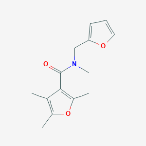 molecular formula C14H17NO3 B7475150 N-(furan-2-ylmethyl)-N,2,4,5-tetramethylfuran-3-carboxamide 