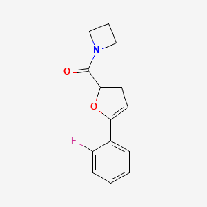molecular formula C14H12FNO2 B7475159 Azetidin-1-yl-[5-(2-fluorophenyl)furan-2-yl]methanone 