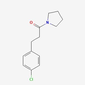 molecular formula C13H16ClNO B7475169 3-(4-Chlorophenyl)-1-pyrrolidin-1-ylpropan-1-one 