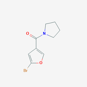 molecular formula C9H10BrNO2 B7475181 (5-Bromofuran-3-yl)-pyrrolidin-1-ylmethanone 