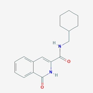 molecular formula C17H20N2O2 B7475183 N-(cyclohexylmethyl)-1-oxo-2H-isoquinoline-3-carboxamide 