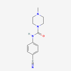 molecular formula C13H16N4O B7475205 N-(4-cyanophenyl)-4-methylpiperazine-1-carboxamide 