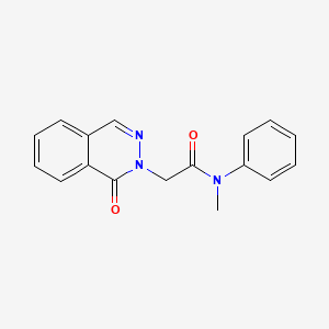 molecular formula C17H15N3O2 B7475210 N-methyl-2-(1-oxophthalazin-2-yl)-N-phenylacetamide 